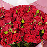 Valentine Red Spray Roses Bouquet