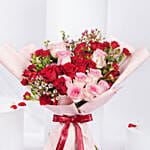 Elegant Duo Of Roses Valentines Bouquet