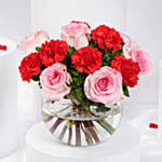 Roses & Carnation Love Arrangement