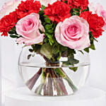 Roses & Carnation Love Arrangement