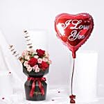 Valentine Combo | Spray Rose Bouquet n Heart Shape Balloon