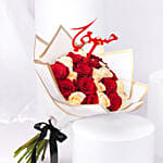 Blushing in Love Roses Bouquet | Red Love Topper