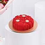 Elegant Duo Of Roses Valentines Bouquet | Red Velvet Cake 500gm