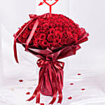 Love Medley Valentines Flower Grand Bouquet | Red Love Topper