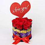 Red Roses Dairy Milk Arrangement