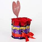 Red Roses Dairy Milk Arrangement