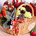 Basket Of Beautiful Flowers