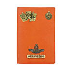 Personalised Orange Passport Cover