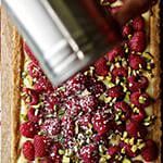 Raspberry and Pistachio Custard Tart 8 Portion