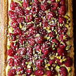 Raspberry and Pistachio Custard Tart 8 Portion