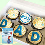 Cupcake and Greeting Card For Fathers Day