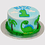 Cute Cartoon Dinosaur Red Velvet Cake