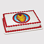 Iron Man Logo Photo Marble Cake