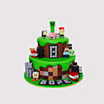 Minecraft World Red Velvet Cake