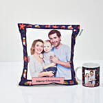 Christmas Joy Personalised Cushion n Mug