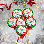 Set of 6 Merry Christmas Balloons