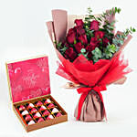 13 Roses Bouquet With Chocolates