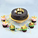 Easter Chocolate Fudge Cake And Cup Cakes Duo