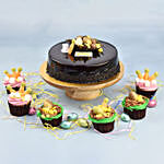 Easter Chocolate Fudge Cake And Cup Cakes Duo