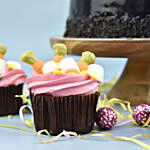 Easter Chocolate Fudge Cake And Cup Cakes Duo