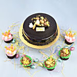 Easter Chocolate Fudge Cake And Cup Cakes Duo