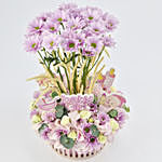 Baby Girl Flowers Wishes Basket