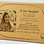 Dear Daugther Personalised Plaque