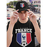 Unisex Soccer T Shirt and Cap Combo France L