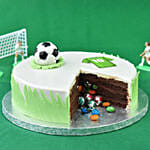 Football Theme Red Velvet Cake