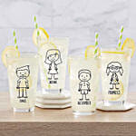 Set of 4 Personalised Juice Glasses