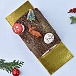 Merry Christmas Chocolate Log Cake 4 Portion