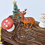 Merry Christmas Chocolate Log Cake 4 Portion