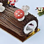 Merry Christmas Chocolate Log Cake 8 Portion