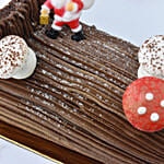 Merry Christmas Chocolate Log Cake 8 Portion