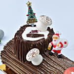 Merry Christmas Chocolate Log Cake 8 Portion