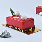 Merry Christmas Red Velvet Log Cake 4 Portion