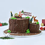 Wooden Shaped Chocolate Christmas Log Cake