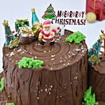 Wooden Shaped Chocolate Christmas Log Cake