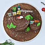 Wooden Shaped Chocolate Christmas Log Cake