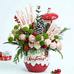 Merry Christmas Flowers and Marshmallows