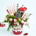 Merry Christmas Flowers and Marshmallows