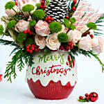 Merry Christmas Flowers and Marshmallows