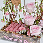 Womens Day Chocolates and Flowers Tray