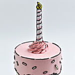 2D Comic Red Velvet Cake