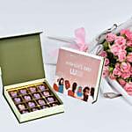 Womens Day Chocolates with Roses