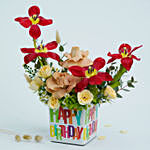 Birthday Colours Flower Arrangment