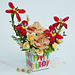 Birthday Colours Flower Arrangment