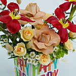 Birthday Colours Flower Arrangment