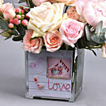 Personalised Vase Baby Girl Flowers