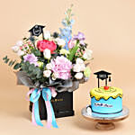 Congrats Graduate Flowers with Cake